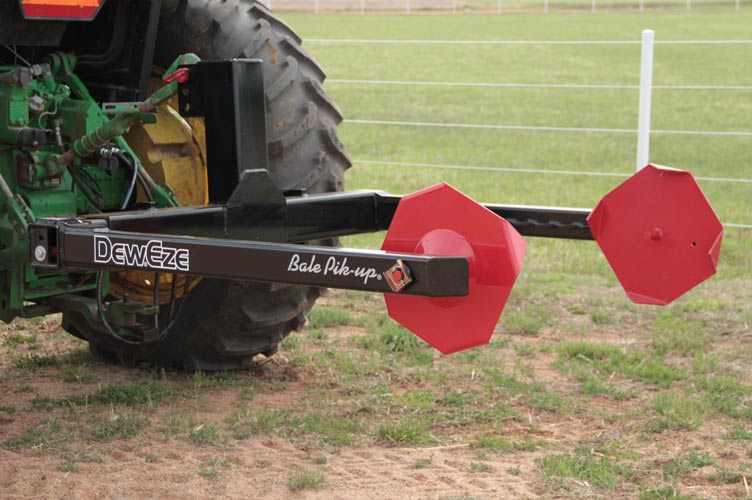 Bale loader technology for tractors and skid steers by DewEze